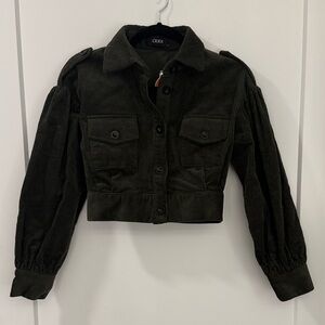 NWT Cider Green Corduroy Cropped Jacket